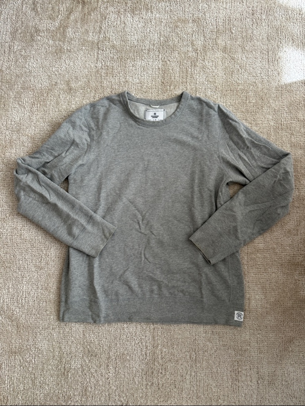 Reigning Champ Crewneck Sweater in Light Gray - Picture 2 of 4